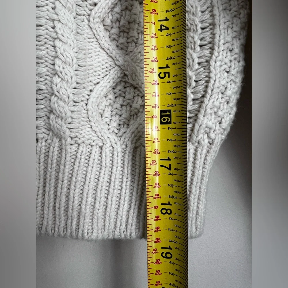 Gap boys wool blend cable knit sweater chunky fisherman crewneck M 8-9